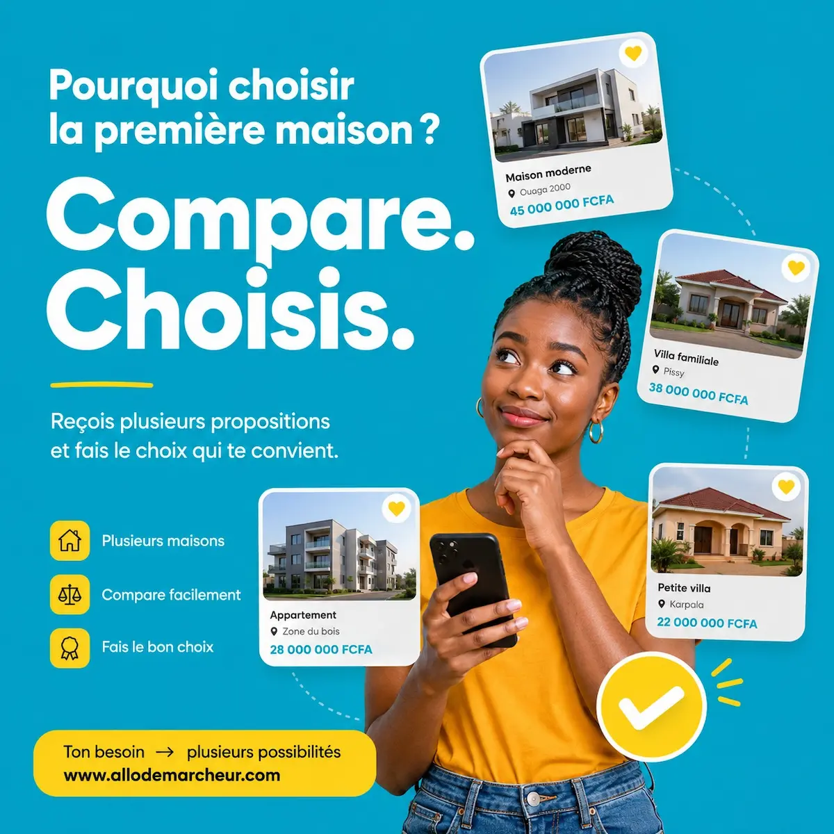 Recherche d’un bien immobilier à Ouagadougou